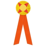 5" Rosette 15" long with 2 Streamers