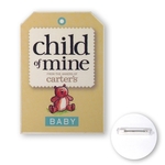 Custom Chipboard Button 12 to12.9 Square Inches