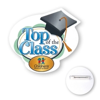 Custom Chipboard Button 8 to 8.9 Square Inches