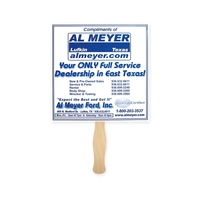Sandwich style square Hand fan with wood handle.... from ASI 93520 Ventura Inc