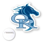 7 - 7.9 Sq In Custom Full Color Poly Button