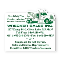 Magnet with semi tractor trailer shape on right corner.... from ASI 93520...