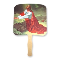 Religious Hand Fan - Jesus Praying Full Color