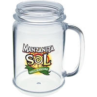 16 oz. Heavy Plastic Clear Mason Jar Mug with Handle. ... from ASI 61952 Howw...