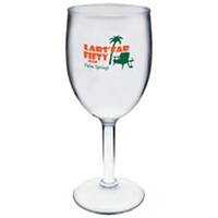 8 oz. Clear Plastic Wine Glass