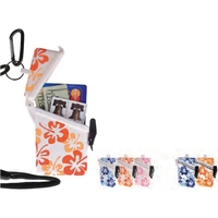 Hibiscus flower pattern, waterproof case with patented angle design with...