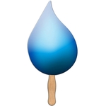 Tear Drop Sandwiched Hand Fan