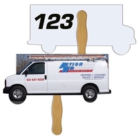 Moving Truck Auction Hand Fan Full Color