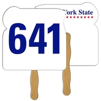 Horizontal Ribbon Auction Hand Fan Full Color