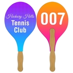 Racquet Auction Hand Fan Full Color