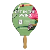 Tennis Racquet Sandwiched Hand Fan