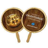 Round double side liquid laminated offset sandwich fan with high gloss......