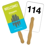 Rectangle Auction Hand Fan Full Color