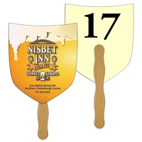 Shield/Shovel Auction Hand Fan Full Color