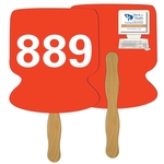 Computer Auction Hand Fan Full Color