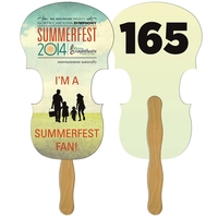 Violin Auction Hand Fan Full Color
