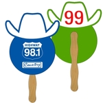 Cowboy Auction Hand Fan Full Color