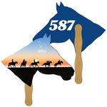Horse Auction Hand Fan Full Color