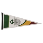 12" x 30" White Felt Pennant