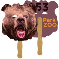 Bear Auction Hand Fan Full Color