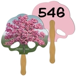 Tree Auction Hand Fan Full Color