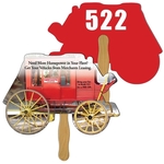 Stage Coach Auction Hand Fan Full Color