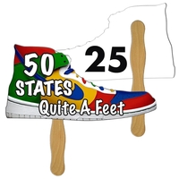 Shoe Auction Hand Fan Full Color
