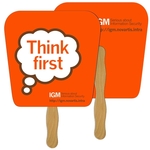 Tapered Square Auction Hand Fan Full Color