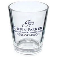 1.25 oz. Clear Plastic Shot Glass, USA made of rugged crystal... from ASI...
