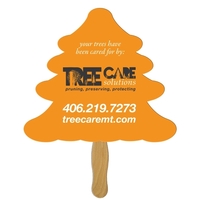 Evergreen Tree Hand Fan Full Color