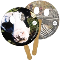 Circle With Eyes Cut Hand Fan Full Color (2 Sides)... from ASI 67620 Lion...
