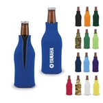 Premium Foam Bottle Insulator with Zipper - Screen Printed