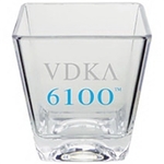 2 oz. Clear Heavy Plastic Square Shot Glass