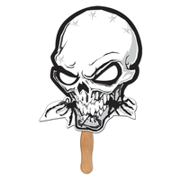 Spider Skull Hand Fan