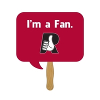 Square Thought Bubble Hand Fan Full Color
