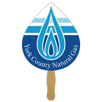 Tear Drop Hand Fan Full Color