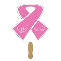 Open Ribbon Hand Fan Full Color