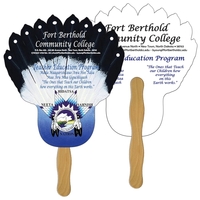 Feather Hand Fan Full Color (2 Sides)