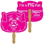 Animal Head Hand Fan Full Color (2 Sides)