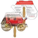 Stage Coach Hand Fan Full Color (2 Sides)