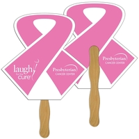 Open Ribbon Hand Fan Full Color (2 Sides)