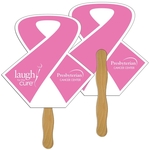 Open Ribbon Hand Fan Full Color (2 Sides)