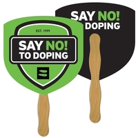 Shield Hand Fan Full Color (2 Sides)