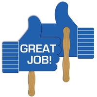 Thumbs Up Hand Fan Full Color (2 Sides)