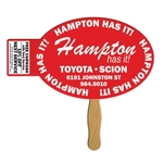 Oval Coupon Hand Fan