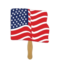 Fast flag shape fan with wooden stick.... from ASI 67620 Lion Circle Corp /...