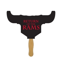 Longhorn bull shape fast fan with wooden stick.... from ASI 67620 Lion Circle...