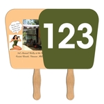 Tapered Square Auction Sandwiched Hand Fan Full Color