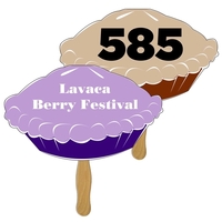 Pie shape auction fan with hidden wooden stick.... from ASI 67620 Lion Circle...