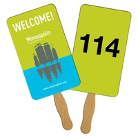 Rectangle shape auction fan with hidden wooden stick.... from ASI 67620 Lion...